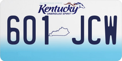 KY license plate 601JCW