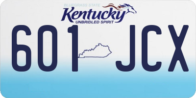 KY license plate 601JCX