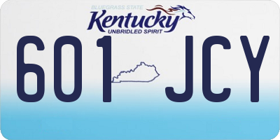 KY license plate 601JCY