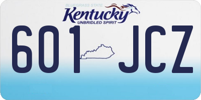 KY license plate 601JCZ