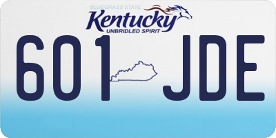 KY license plate 601JDE