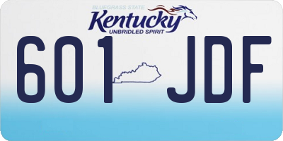 KY license plate 601JDF