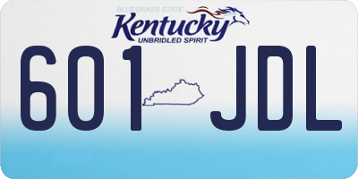 KY license plate 601JDL