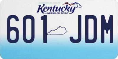 KY license plate 601JDM