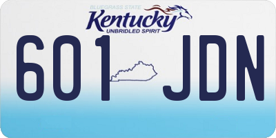 KY license plate 601JDN