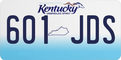 KY license plate 601JDS