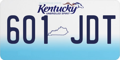 KY license plate 601JDT