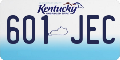 KY license plate 601JEC