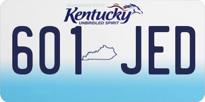 KY license plate 601JED