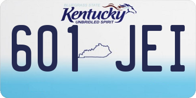 KY license plate 601JEI