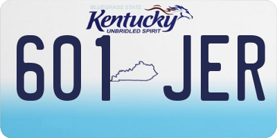 KY license plate 601JER