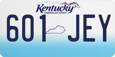 KY license plate 601JEY