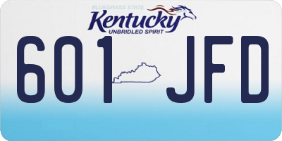 KY license plate 601JFD