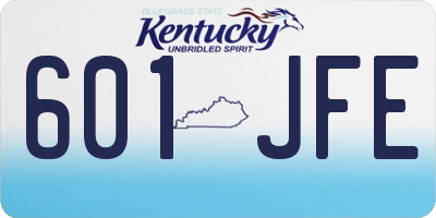 KY license plate 601JFE