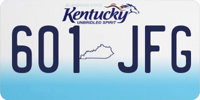 KY license plate 601JFG