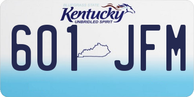 KY license plate 601JFM