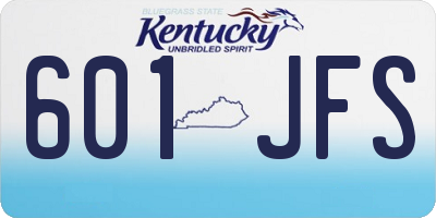 KY license plate 601JFS