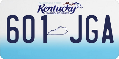 KY license plate 601JGA