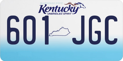KY license plate 601JGC