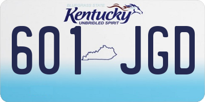 KY license plate 601JGD
