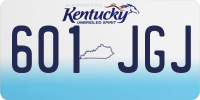 KY license plate 601JGJ