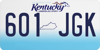 KY license plate 601JGK
