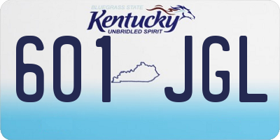 KY license plate 601JGL