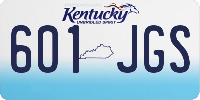 KY license plate 601JGS