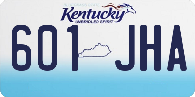 KY license plate 601JHA