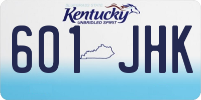 KY license plate 601JHK