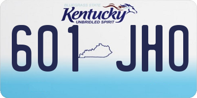 KY license plate 601JHO