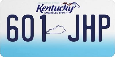 KY license plate 601JHP