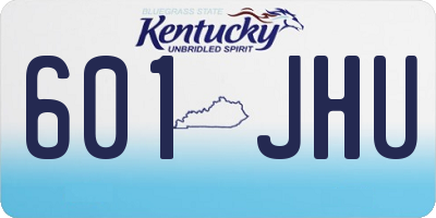 KY license plate 601JHU