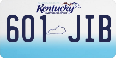 KY license plate 601JIB