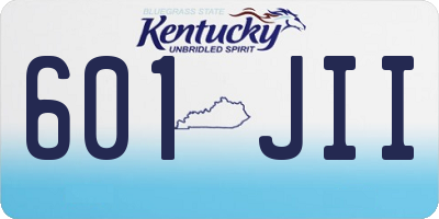 KY license plate 601JII