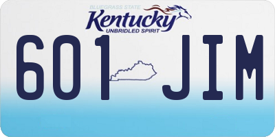 KY license plate 601JIM
