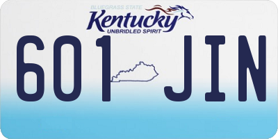 KY license plate 601JIN