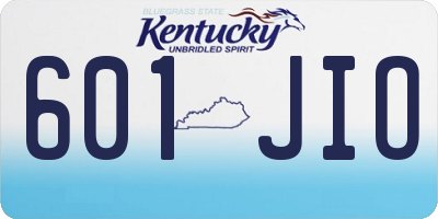 KY license plate 601JIO