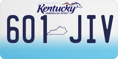 KY license plate 601JIV