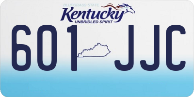 KY license plate 601JJC