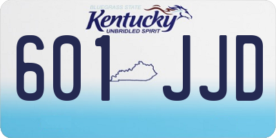 KY license plate 601JJD