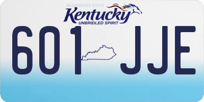 KY license plate 601JJE
