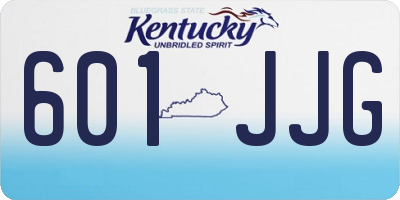 KY license plate 601JJG