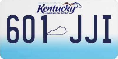 KY license plate 601JJI