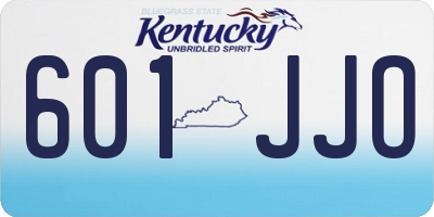 KY license plate 601JJO