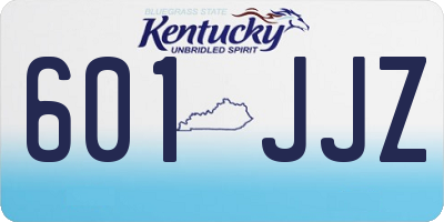 KY license plate 601JJZ