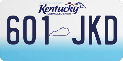 KY license plate 601JKD