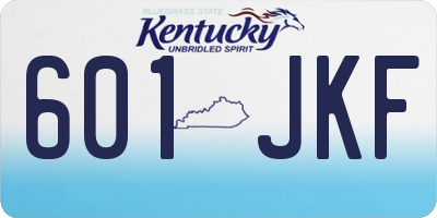 KY license plate 601JKF