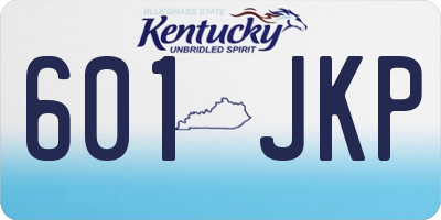 KY license plate 601JKP