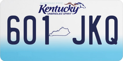 KY license plate 601JKQ
